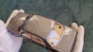 Mercedes Benz  200 Sedan  ( W123 ) in grey color from Norev diecast 1:18  Unboxing.