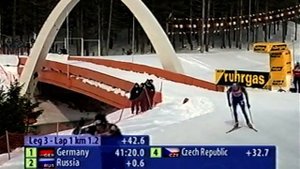 БИАТЛОН. ЧМ 2003. Ханты-Мансийск. Мужчины. Эстафета 4 х 7,5 км. (Eurosport). 21.03.2003.