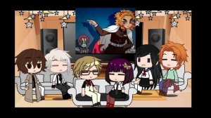 Bungou Stray Dogs(BSD) Reacts to Demon slayer (Part 3) Hashiras 11 || FantasyWen ||Gacha Club