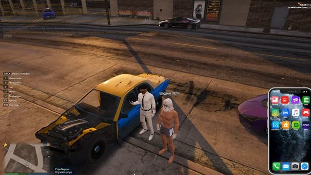 GTA5-RP Сервер Downtown Рублю деньги в такси )) смотреть онлайн