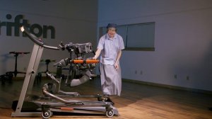 Lori Demonstrates the Rifton Pacer Treadmill Base