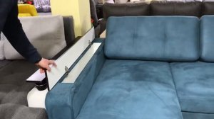 Угловой диван Максимус 5 с ящиками в подлокотниках на металлокаркасе