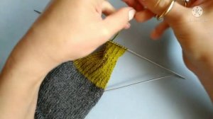 Мастер-класс носки спицами. Мужские спортивные носки. Укреплённая пятка.