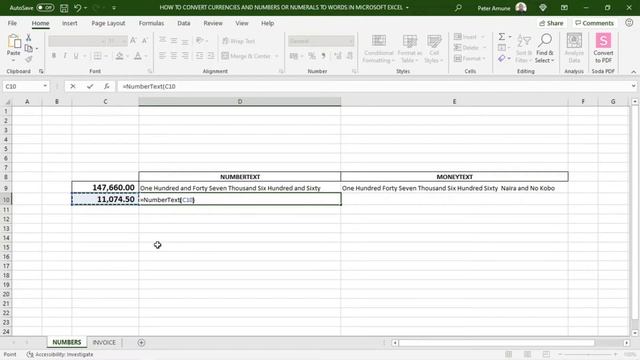 HOW TO CONVERT CURRENCIES AND NUMBERS OR NUMERALS TO WORDS IN MICROSOFT EXCEL смотреть онлайн