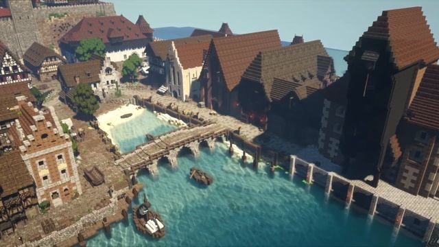 Medieval Capital City [Part 1] - The Port | Minecraft Cinematic смотреть онлайн