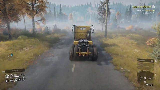 Snowrunner - log to workes driling site смотреть онлайн