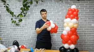 Дед Мороз из шаров. Santa Claus of balloons.  дед мороз из шаров