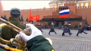 Знамённая группа на параде