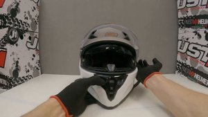 Шлем (интеграл) Origine Strada Solid, белый глянцевый, 98moto.ru
