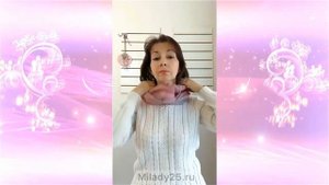 Как надеть снуд за 3 секунды. Теплые шарфы снуды