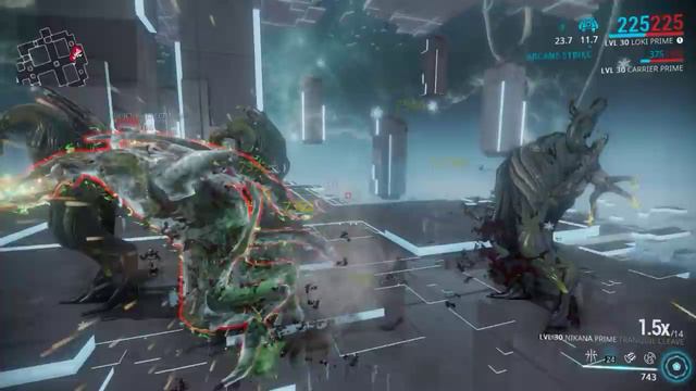 Warframe Nikana Prime Build test Lv 105 enemi смотреть онлайн