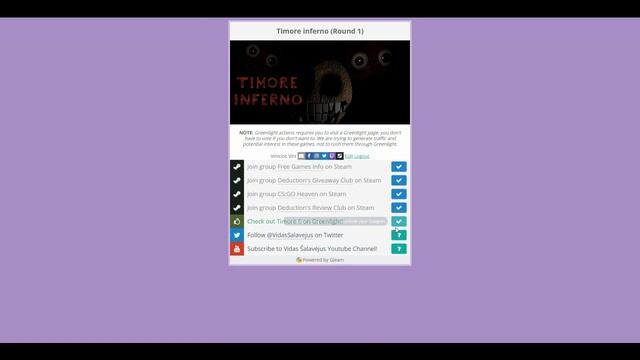 Timore inferno Steam Key GRATIS смотреть онлайн