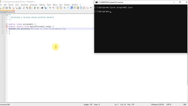 Printing a String in JAVA using println() | Java Programming | program01, 02 and 03