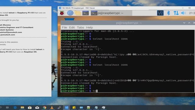 Hey I Install Telnet in Raspbian OS Linux for Raspberry Pi 4 B
