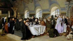 ОБЗОР КАРТИНЫ ТРАПЕЗА, РУССКИЙ ХУДОЖНИК ПЕРОВ