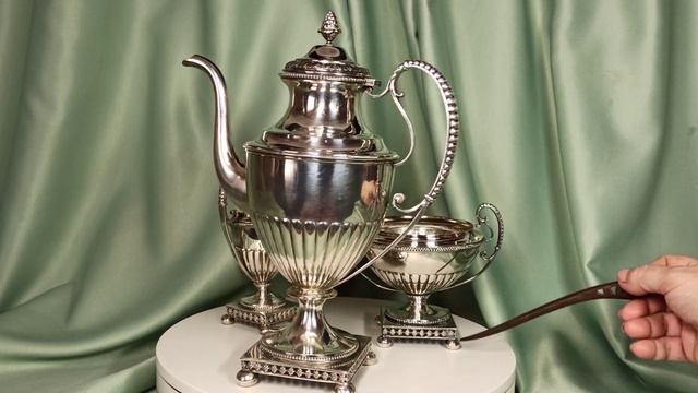 Кофейный набор мельхиор Клеймо «GAB» Швеция смотреть онлайн