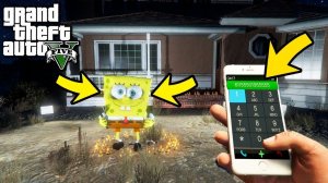 Я позвонил Губке Бобу  и он пришёл ко мне в GTA 5 SpongeBob моды