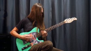 Green Telecaster (Khmelevskiy guitars) metal test