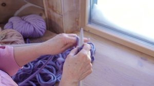 Как вязать узор «МЕХ» с вытянутыми петлями. Как вязать вытянутые петли. Мастер-класс.