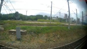 Железная дорога Новороссийск - Тоннельная - Крымская  (вид из окна поезда, западная сторона) (СКЖД)