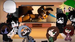Creepypasta Characters React's To İnto The Pit! || Fnaf Fazbear Fright's || {Sea Gacha}