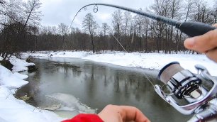 Не тронутые места 🎣 Рыбалка на сказочно красивой реке. Щука на спиннинг в марте 2022