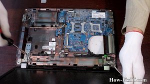 HP ProBook 4540s screen removing, замена экрана ноутбука