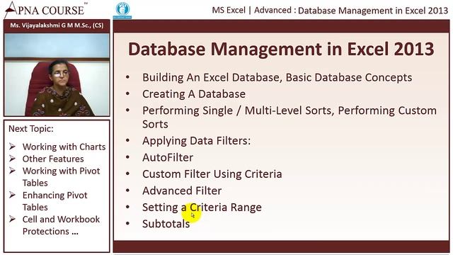 Database Management in MS Excel 2013 смотреть онлайн