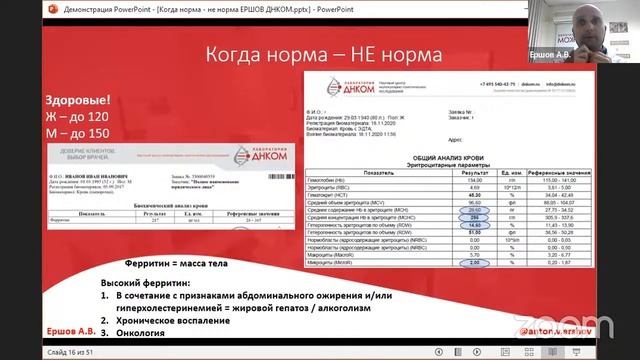 Семинар д.м.н. Ершова А.В. 