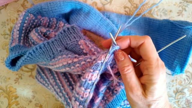 Имитация вшивного рукава// вяжем вместе//МК вязание рукава сверху вниз. смотреть онлайн