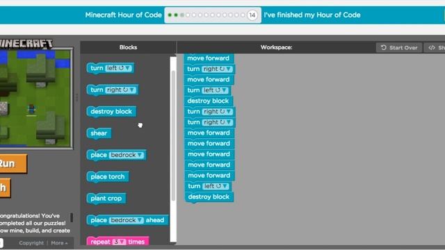Learn To Code A Minecraft Game In Minutes - Code.Org смотреть онлайн