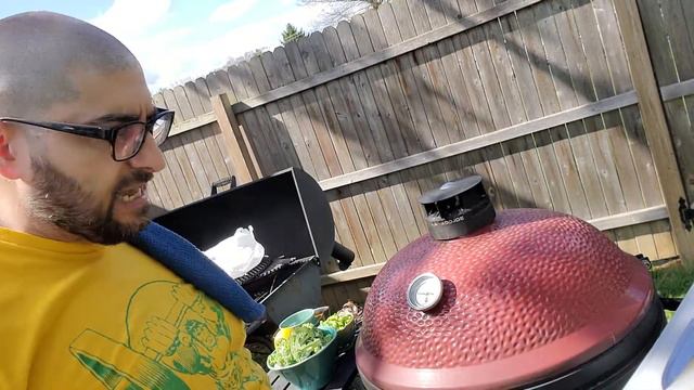 Kamado Joe (Big Joe) Wok outdoor stir-fry chicken смотреть онлайн