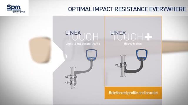 Gerflor SPM Linea: Handrail systems wall protection and corner protection.