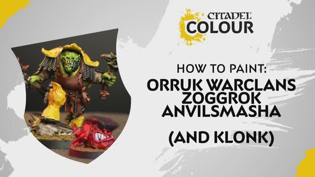 Warhammer 40000 How to Paint - Orruk Warclans Zoggrok Anvilsmasha (and Klonk)