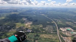 Отцепка парашюта. Закрутка, прогрессия в горизонте. Аэроград Коломна 17.07.2022. Cutaway skydiving.
