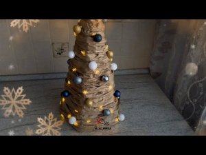 БЮДЖЕТНО и ПРОСТО! ЕЛКА из картона и бумаги. Новогодний декор своими руками.