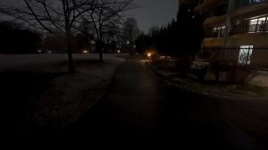 Япония • Снежная ночная прогулка от станции Токио Кумегава до Кодайры