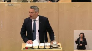 Sondersitzung des Nationalrates zu den Grenzkontrollen - Karl Nehammer (ÖVP)