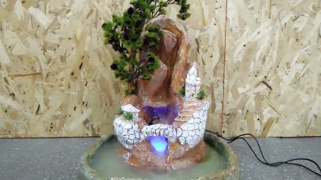 Настольный фонтан с домиками и туманом смотреть онлайн