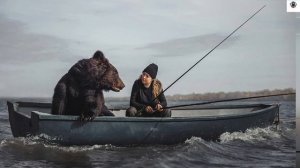 Do bears fish in the woods?Veronika Dichka rescued Bear from a safari park loves going fishing.