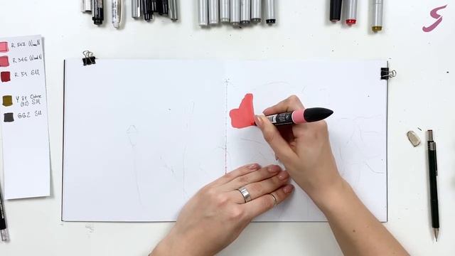 Рисунок. Ботаника маркерами. Маки-1 смотреть онлайн