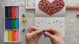 Волшебное сердце из пластилина. Пластилинография.