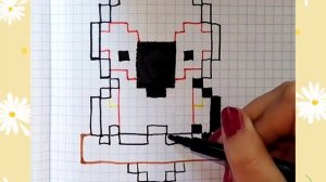 Как нарисовать ПОПУГАЯ - рисование по клеточкам / How to draw a PARROT / PIXEL ART