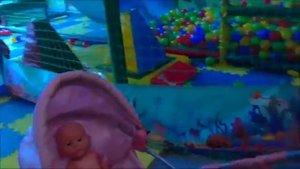 Baby Born Doll and Funny Kid play on the Indoor Playground Area With Nursery Rhymes songs for kids