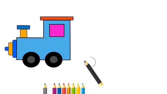 Раскраска Паровоз/Steam locomotive coloring смотреть онлайн