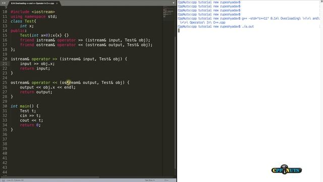 Stream Insertion | Stream Extraction Operator Overloading In C++