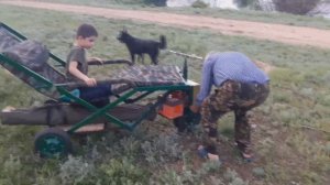 КРЕСЛО ТЕЛЕЖКА НА ЭЛЕКТРОПРИВОДЕ ОТ ВИТАЛИЧА!!! ИДЕАЛЬНО ДЛЯ РЫБАЛКИ!!! Кресло кровать своими рукам