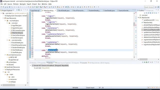 Part1 Library Management project development using Servlet, JSP and JPA