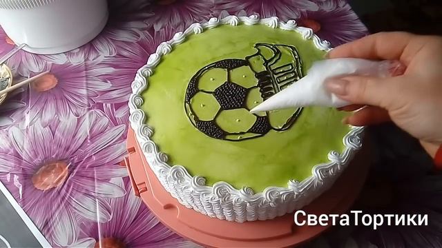 Как украсить 2тортика одной насадкой...How to decorate 2 cakes with one nozzle ... смотреть онлайн
