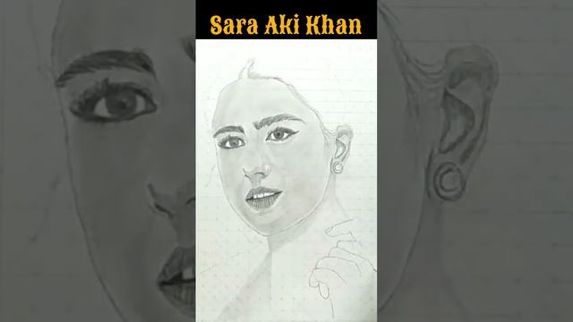 Sara Ali Khan Pencil Sketch Step By Step By The Sketch Pad#saraalikhan#pensil#sketch